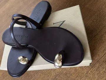 METAL THUMB RING SANDALS LL 브라운
