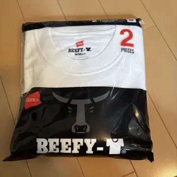 미사용 새상품 Hanes BEEFY-T 화이트 M 사이즈 2장 세트