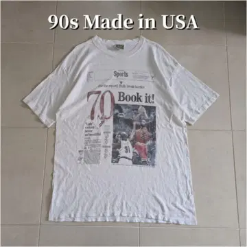 90년대 USA제 마이클 조던 조던 70승 기념 티셔츠
