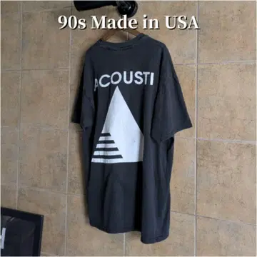 90s USA제 Hanes ACOUSTI 어쿠스틱 기업 티셔츠