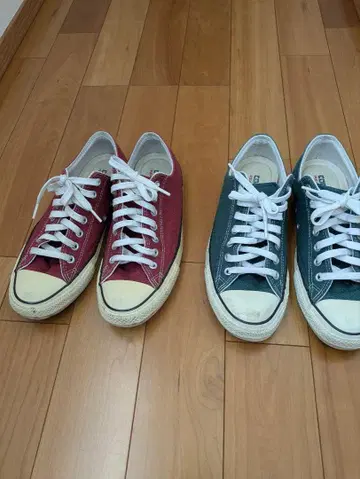 컨버스 올스타 28cm 2켤레 세트 그린 레드 리액트