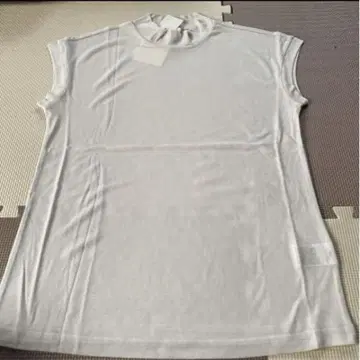 일본산 새상품 미세스 강연면 세미 하이넥 슬리브리스 이너 티셔츠