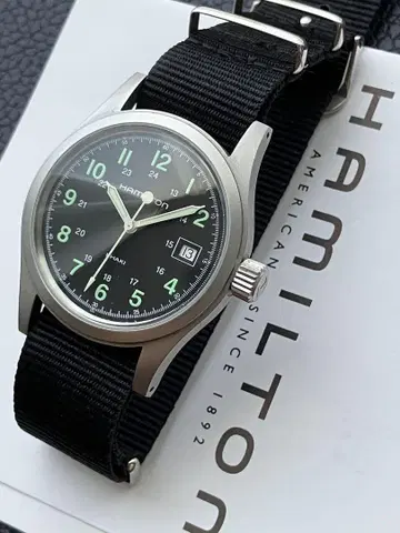 해밀턴 손목시계 카키 38mm H684110 블랙 다이얼