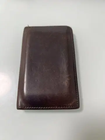 GANZO 가죽 카드 케이스 다크 브라운