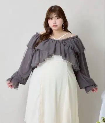 루오시 Louiosy 튤 크로스 블라우스 매우