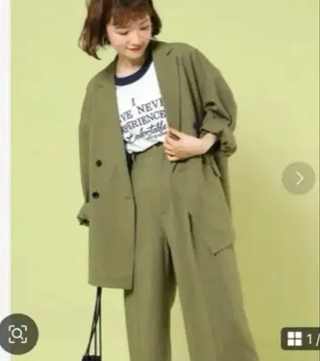 FREAKS STORE 올리브 그린 폴리 테크 셋업 M 사이즈