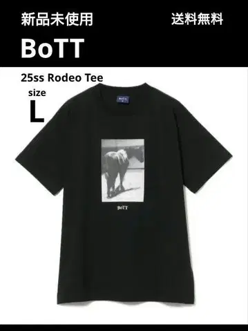 새상품 BoTT 25ss Rodeo Tee 로데오 티셔츠 L 블랙