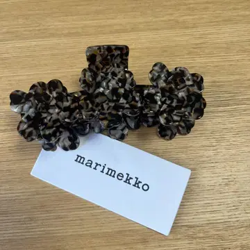 마리메꼬 헤어 클립 브라운 Marimekko