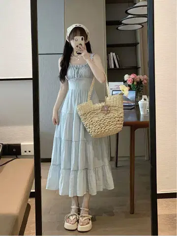 프렌치 걸리시 스타일 원피스 (썸머 코디)