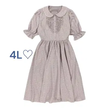 시마무라 아오키 미사코 반팔 원피스 핑크 4L