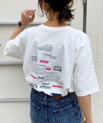 Pageboy 백 프린트 밴딩 티셔츠