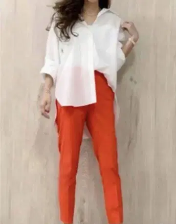 새상품급! 플라스테 스틱 팬츠 린넨 블렌드