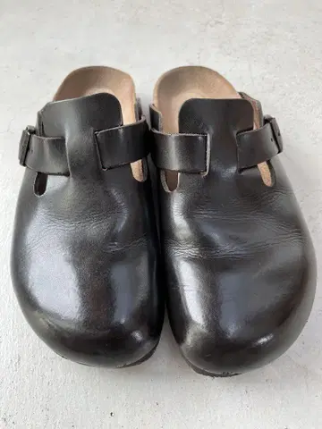 버켄스탁 보스턴 블랙 가죽 39