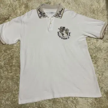 castelbajac sport 까스텔바작 자수 화이트 피케 셔츠
