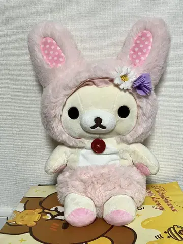 코리락쿠마 꽃밭의 작은 토끼 봉제 인형 쫄깃쫄깃 토끼