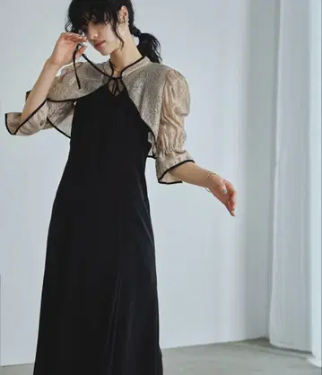 니아나 볼레로 비대칭 원피스 레이어드 파티 드레스