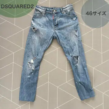 DSQUARED2 데미지 가공 블루 데님 46