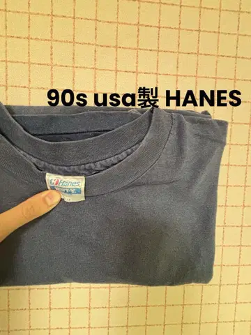 90s hanes beefy 네이비 티셔츠