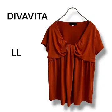 DIVAVITA 레드 계열 반팔 튜닉 LL 사이즈 여성용 무지