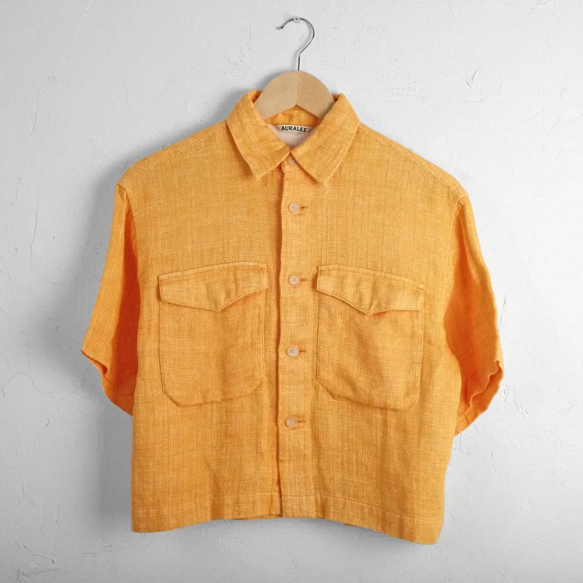 AURALEE | 오라리 Auralee Washed Finx Herringbone Shirt on