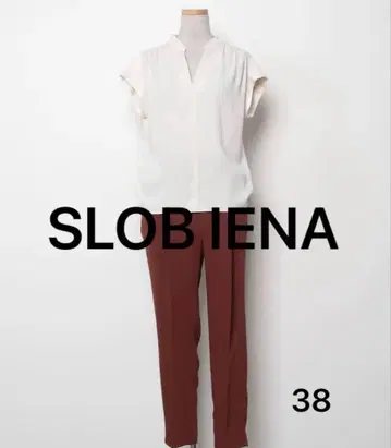 SLOB IENA 스탠드 V 넥 블라우스 x 이지 팬츠 셋업 M