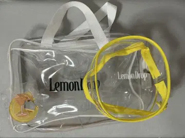 Ateez lemon drop 비닐 백, 파우치, 키링 세트