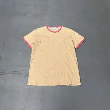 90s J.crew 2tone 무지 반팔 링거 셔츠 티셔츠 남성용