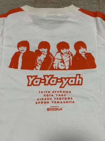Ya-Ya-yah 긴팔 티셔츠 화이트/오렌지