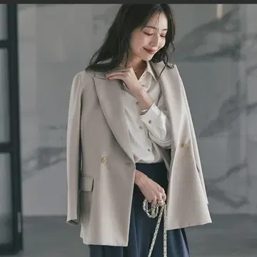 러브틱 모자 꽁지 톨 사이즈 아름다운 실루엣 메탈 버튼 더블 자켓
