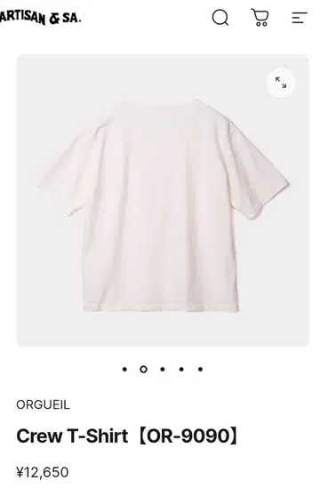 오르구이 크루 티셔츠 Orgueil Crew T-Shirt OR-9090