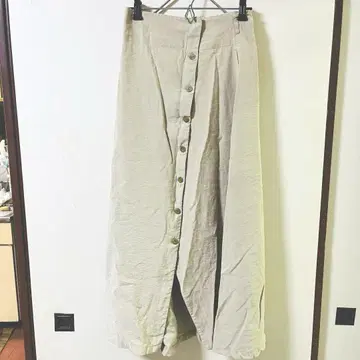 베이지 랩 스커트 롱 스커트 레이온 nos 제논 인터내셔널