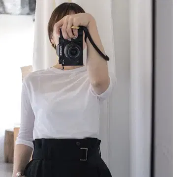 vonique 코튼 시어 티셔츠