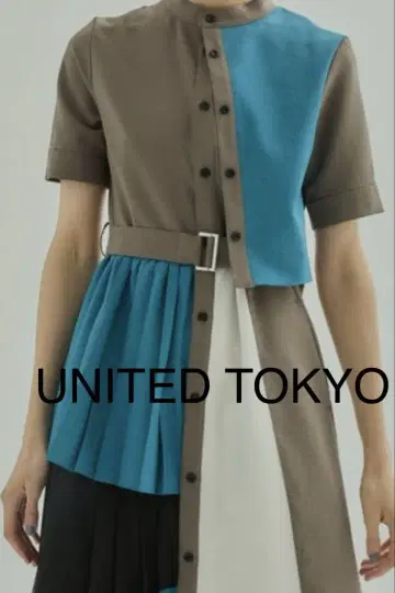 UNITEDTOKYO 더블 버튼 셔츠 원피스