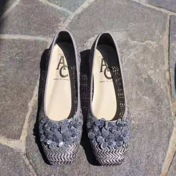 neue ar he AC 비쥬 펌프스 블루 그레이 24cm 새상품
