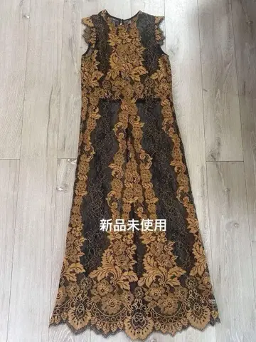 프레이아 아이디어 미사용 새상품 슬리브리스 레이스 롱 원피스
