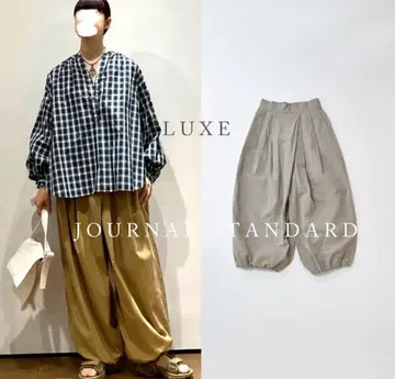 LUXE 저널 스탠다드 밀리터리 크로스 턱 와이드 팬츠