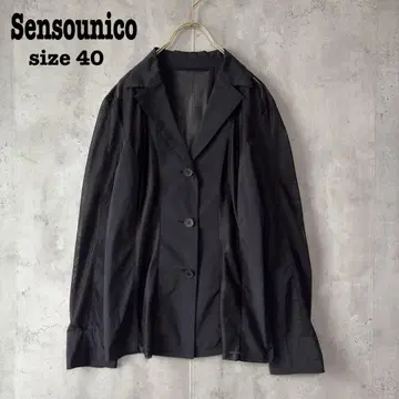 Sensounico 센소유니코 스트라이프 시어 디자인 자켓 블랙 40