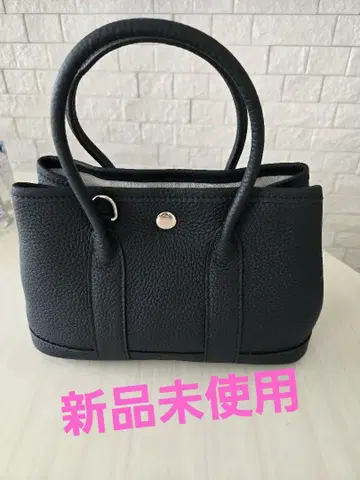블랙 토트 숄더백 25cm 천연 가죽 미사용 새상품 mal 레레레 씨