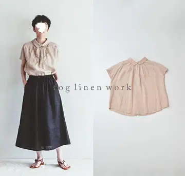 새상품급 fog 린넨 워크 ASHA TOP 린넨 2way 블라우스