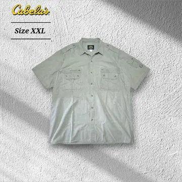 Cabela's 카벨라스 무지 반팔 셔츠 아웃도어 워크 빅 실루엣 2XL