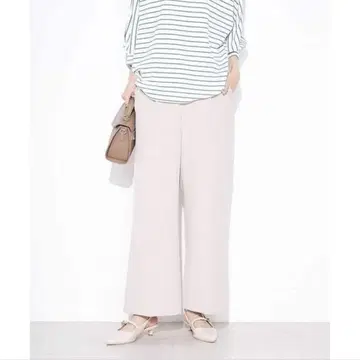 a.v.v 미라쿠루 깔끔한 와이드 팬츠 베이지 S 사이즈
