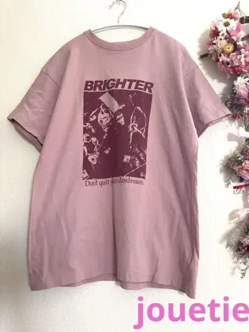 쥬에티 BRIGHTER 그래픽 티셔츠 M 핑크