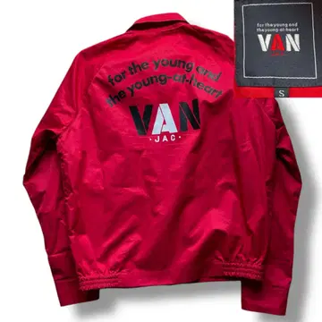 VAN JAC 뒷면 로고 스윙탑 빨간색 자켓 size S