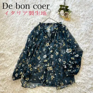 De bon coer 두봉 쿨 꽃무늬 쉬폰 블라우스 이탈리아제 원단