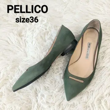 PELLICO 펠리코 아넬리 펌프스 그린 스웨이드 플랫