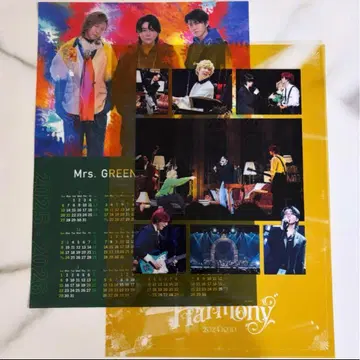Mrs. GREEN APPLE 10 특전 클리어 달력 클리어 포스터
