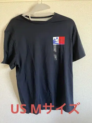 HILFIGER 국기 디자인 티셔츠 블랙