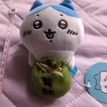 치이카와 (먼작귀) 고양이 봉제 인형 파랑 모자, 그린 가방 포함