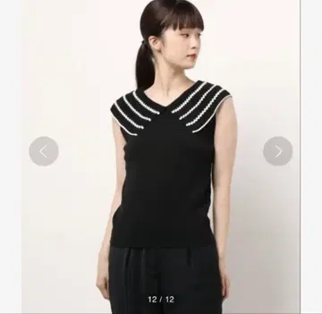 루루윌비 lou lou willoughby 시스루 카라 풀오버 블랙