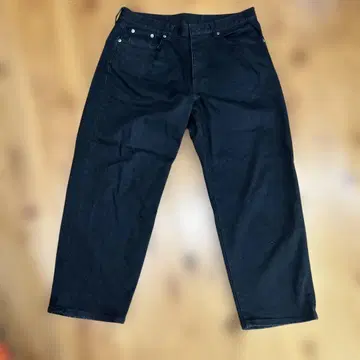 블랙 데님 와이드 팬츠 사이즈 31